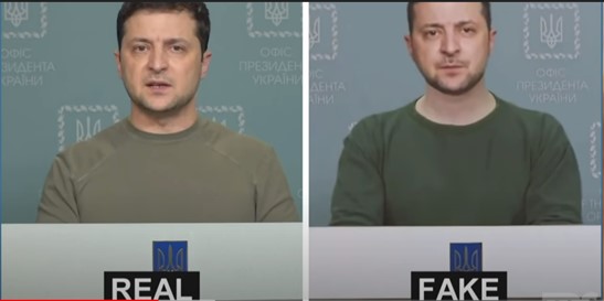 Deep fake of Ukraine's president, Volodymyr Zelenskyy