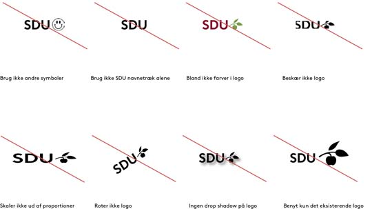 SDU logo donts