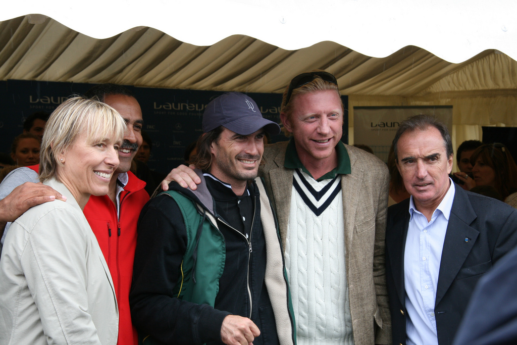 Martina Navratilova, Daley Thompson, Adolfo Cambiaso, Boris Becker and Hugo Porta at the 2007 Laureus day at Ham Polo Club, London