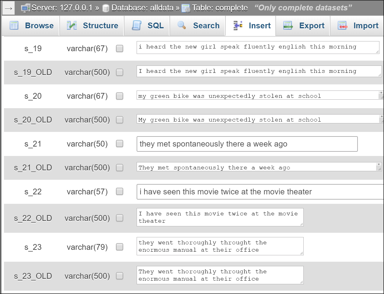 MySQL on XAMPP: Databases are ideally suited to process large amounts of data