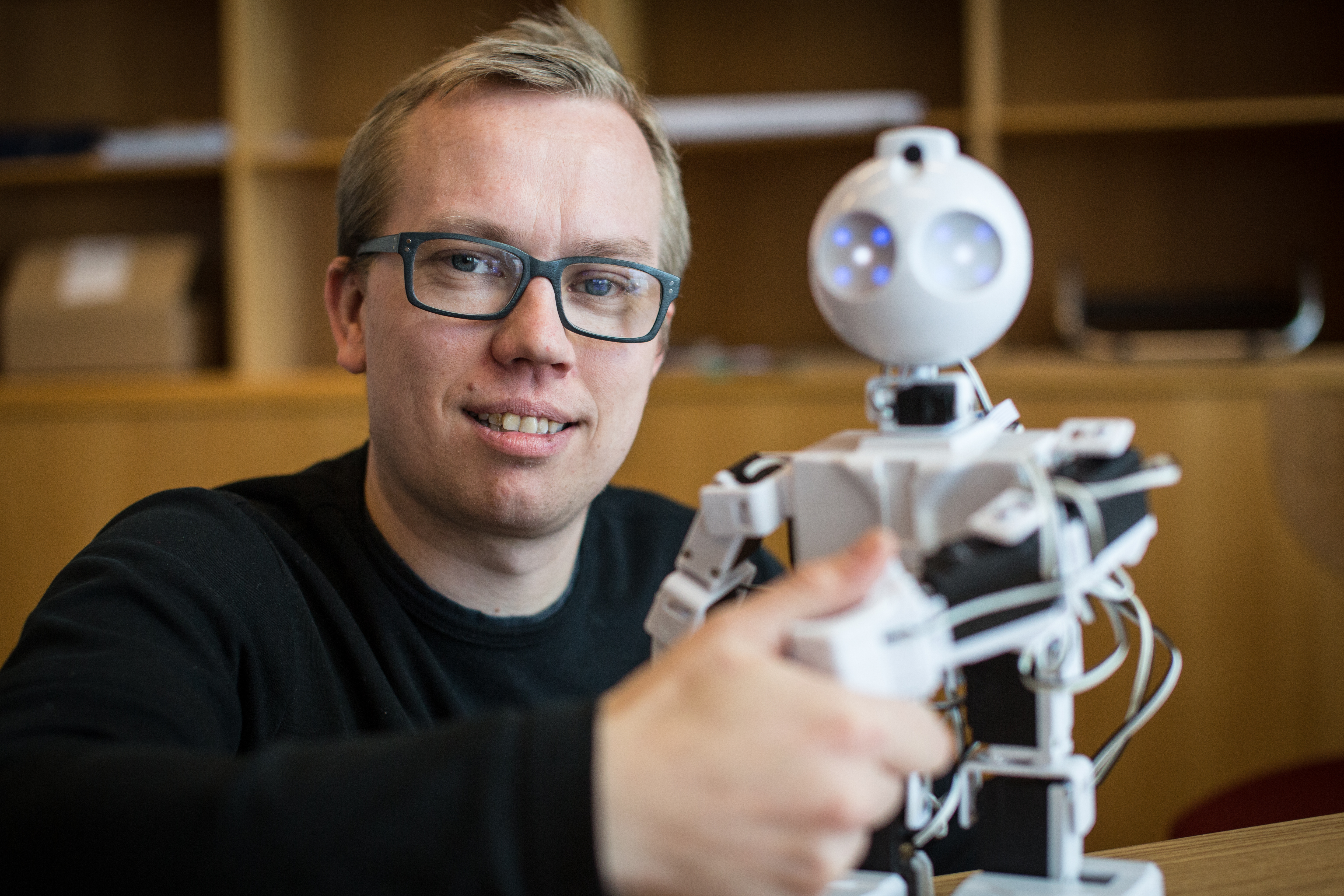 Lars Christian Jensen and the EZ-Robot.