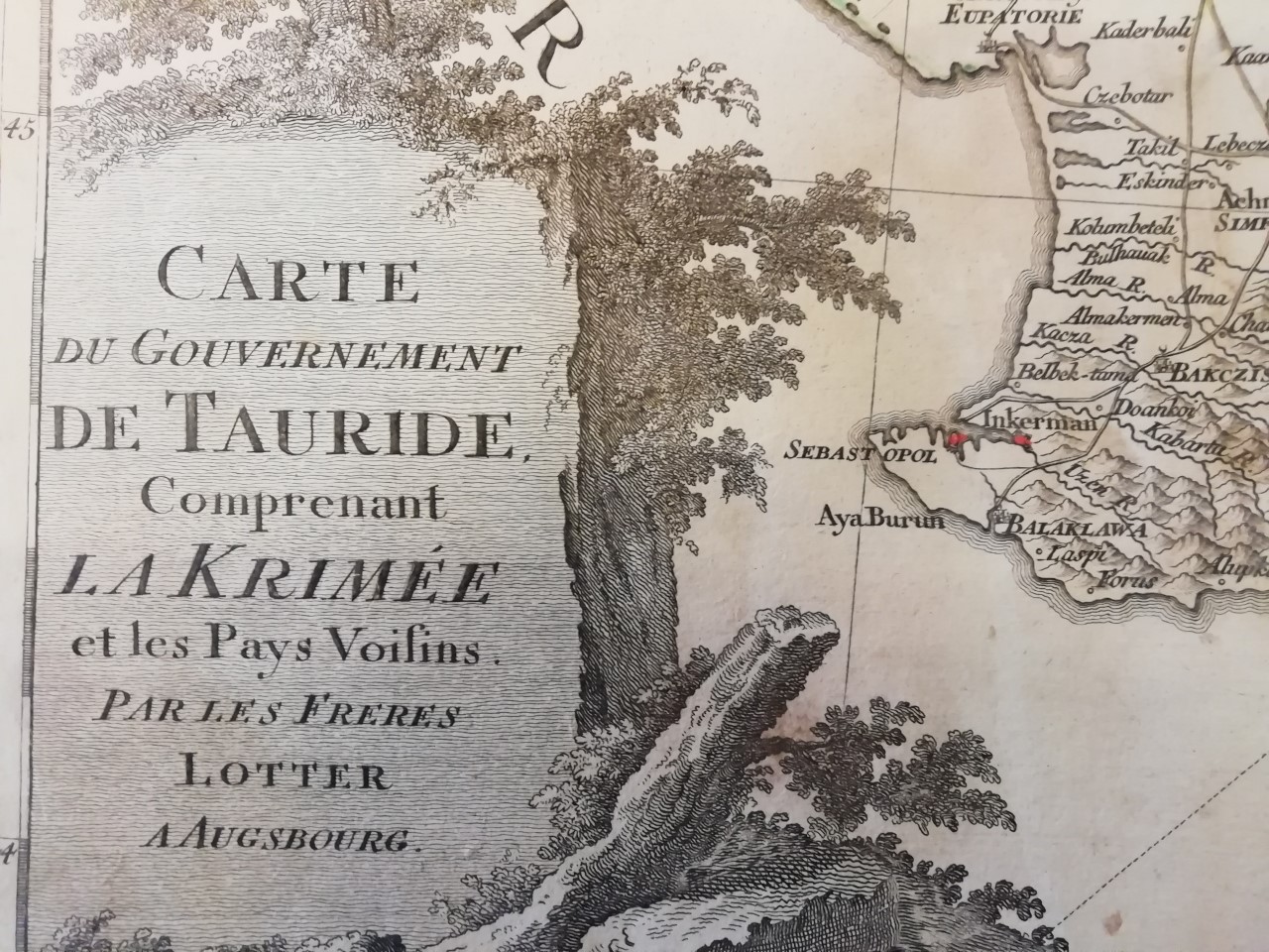 Old fragment of a map.