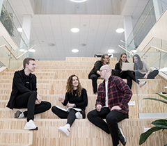 Students talking at SDU Esbjerg