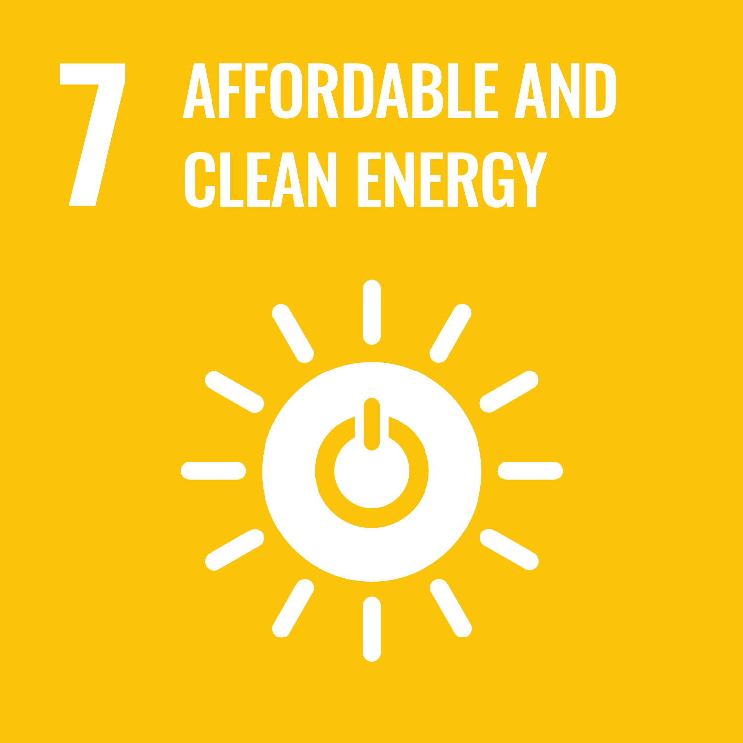 SDG icon #7: affordable and clean energy
