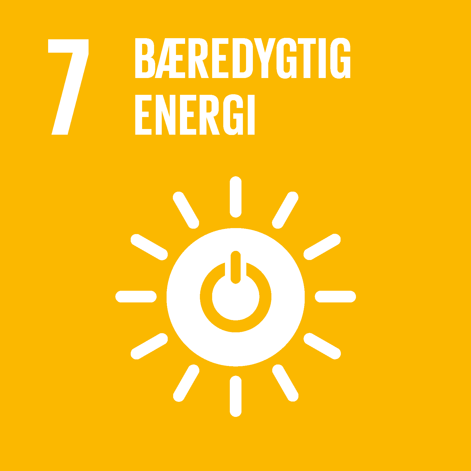 Verdensmål ikon #7: bæredygtig energi