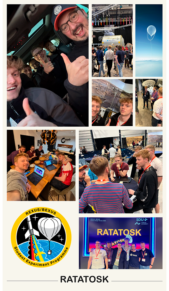 Collage of photos from Critical Design Review (CDR) at the European Space Agency’s ESTEC facility in the Netherlands