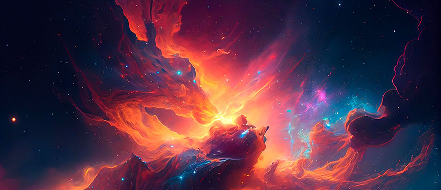 AI generated cloud bursting stars