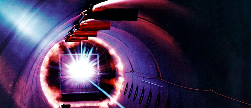 Laser through tunnel