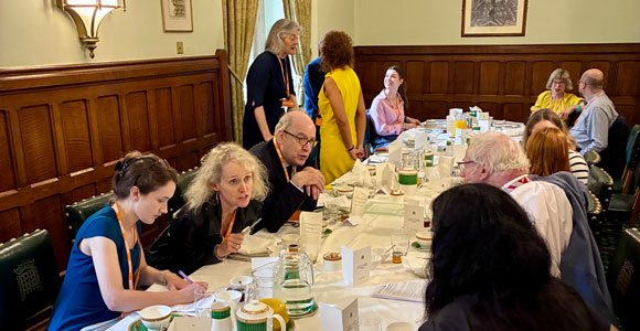 Participants in discussion during the Westminster event.