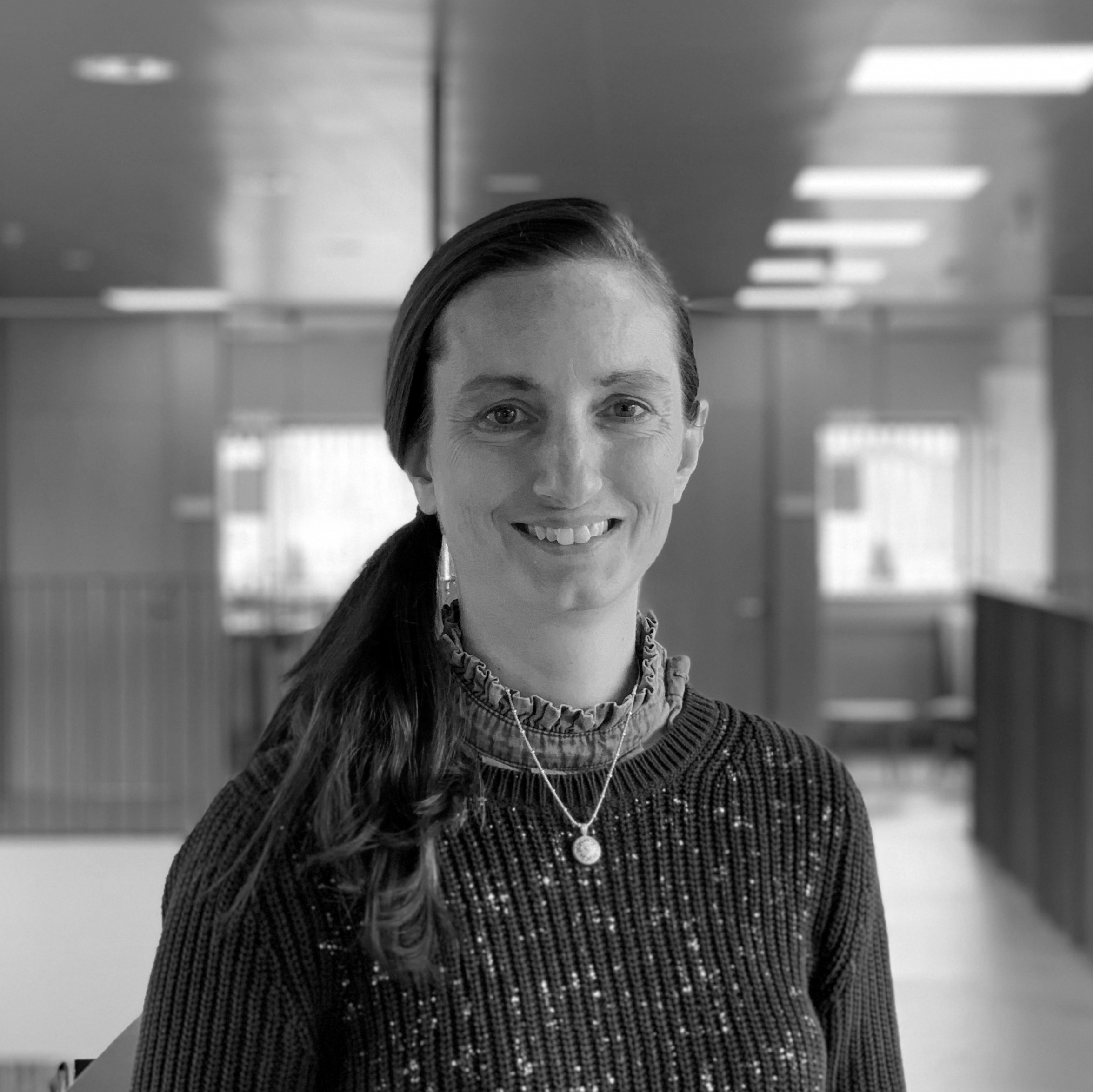 Black and white photo of aglae pizzone