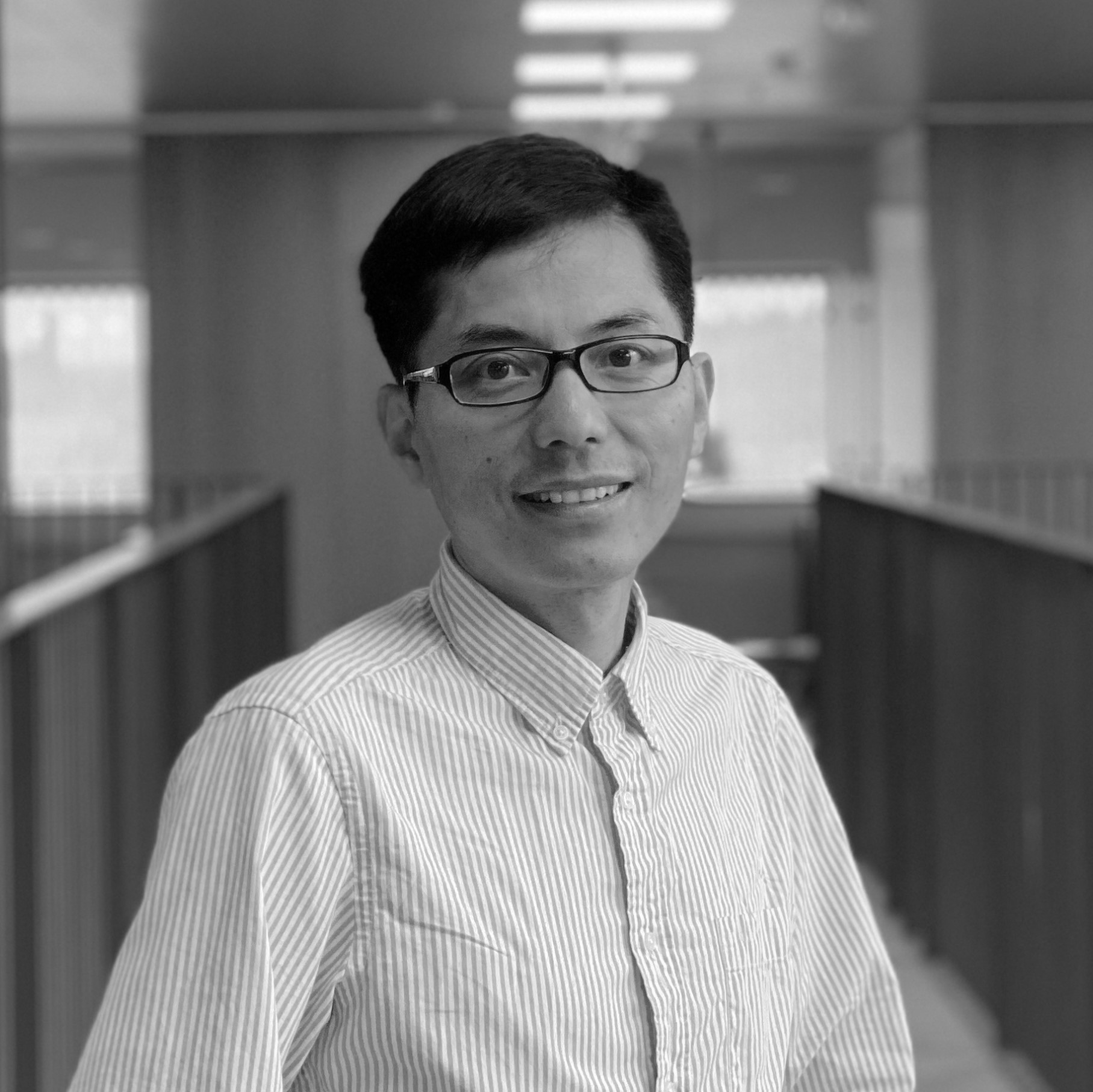 Sort og hvidt portræt af Changzhu Wu