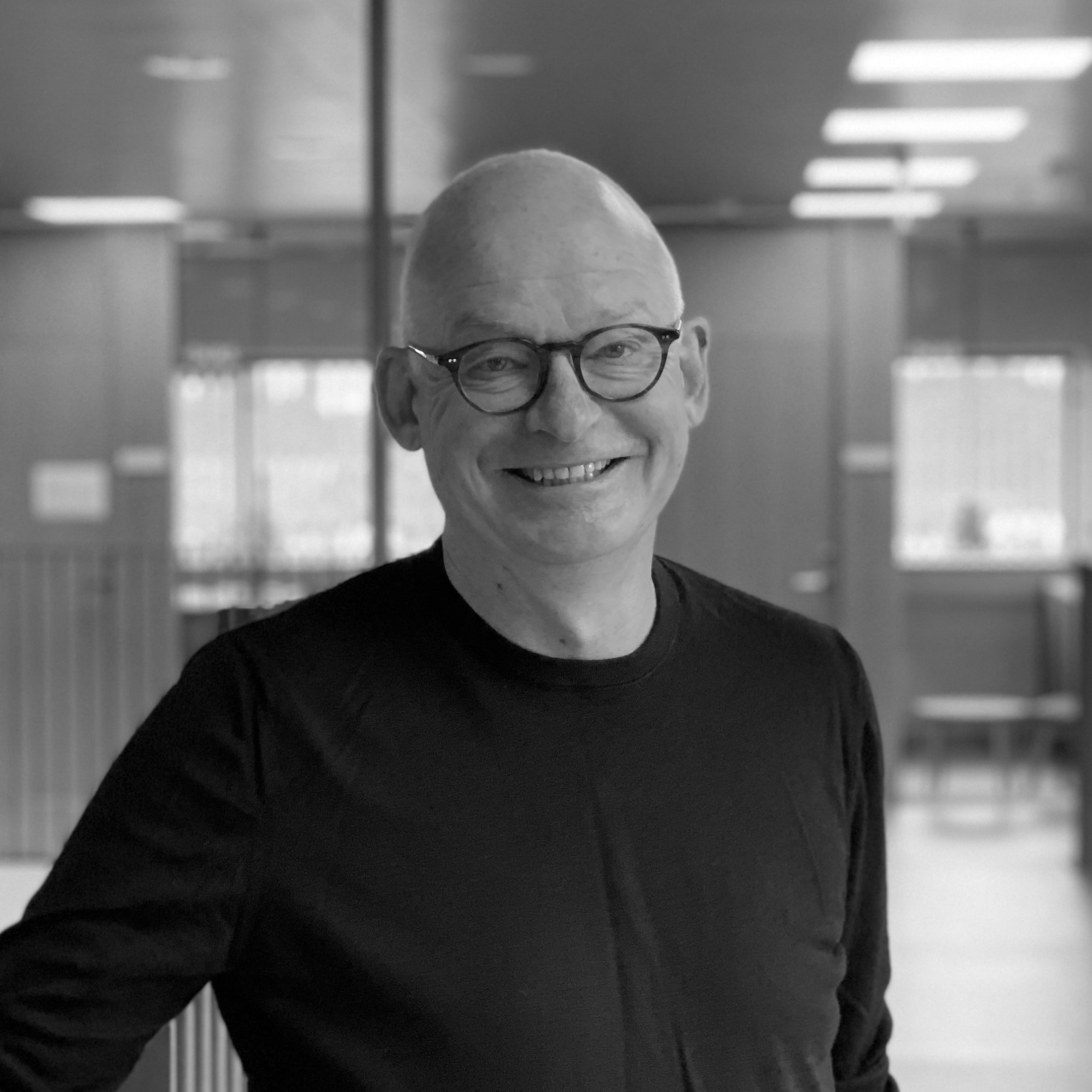 Sort og hvidt portræt af Kaare Christensen