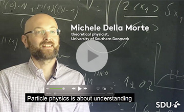 Michele Della Morte explains his research at SDU.