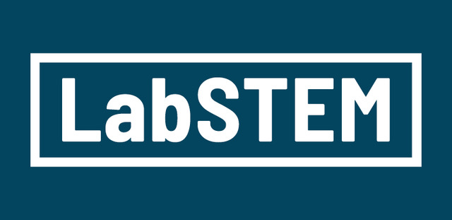 Labstem-logo blaa baggrund