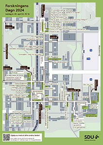 Oversigtskort - Forskningens Døgn 2024 i Odense