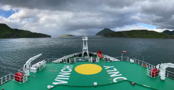 Sonne leaving Dutch Harbor