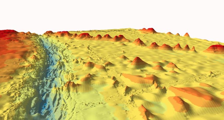 Ocean floor model - Kermadec Trench