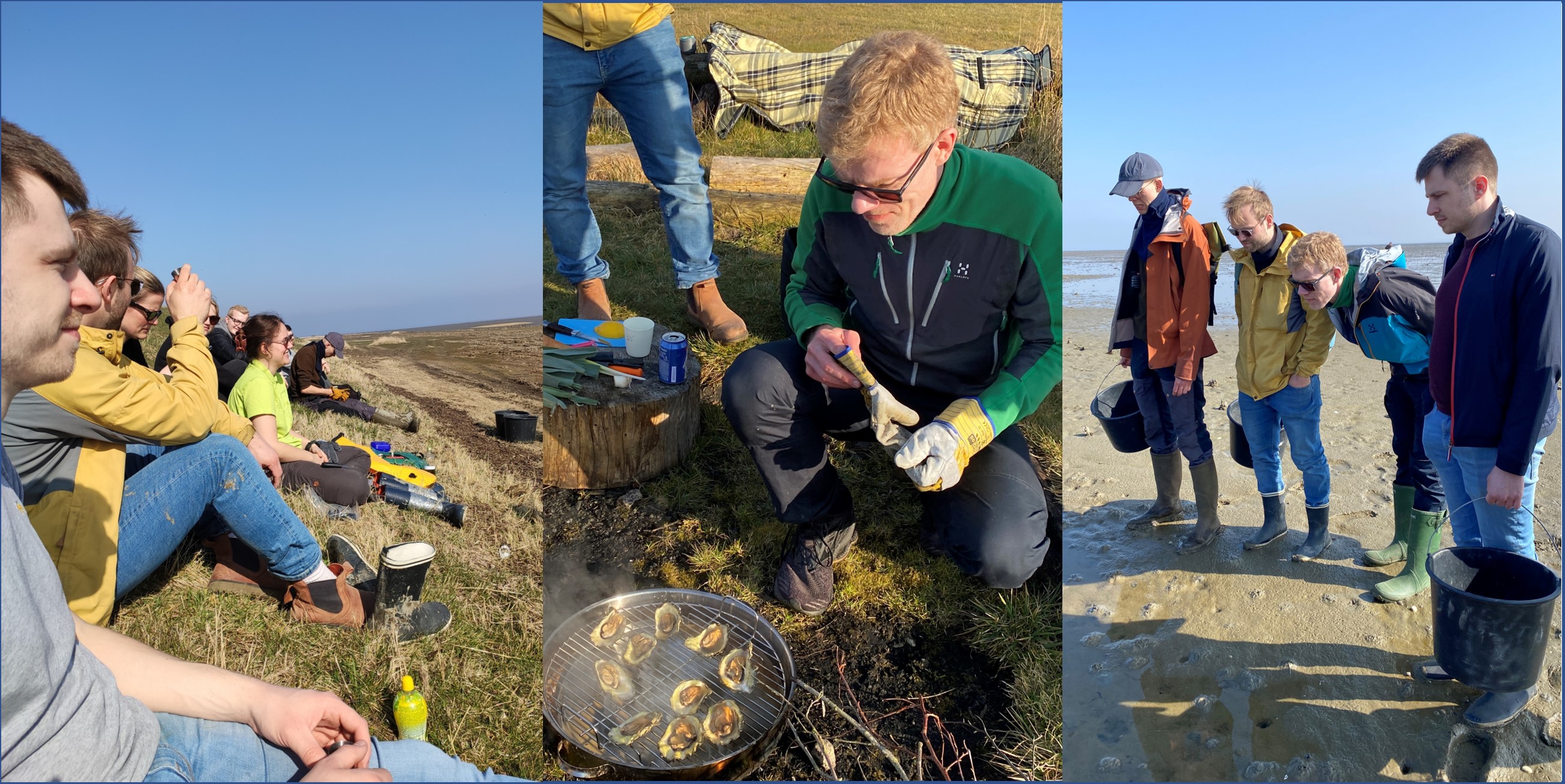 Ravnskjær group on oyster picking trip Marts 2022