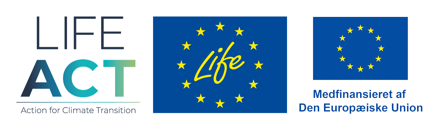 Logo med Life Act samt logo med oplysningen om medfinansering af Den Europæiske Union