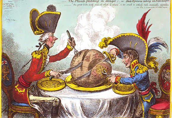 Historical image of William Pitt and Napoleon