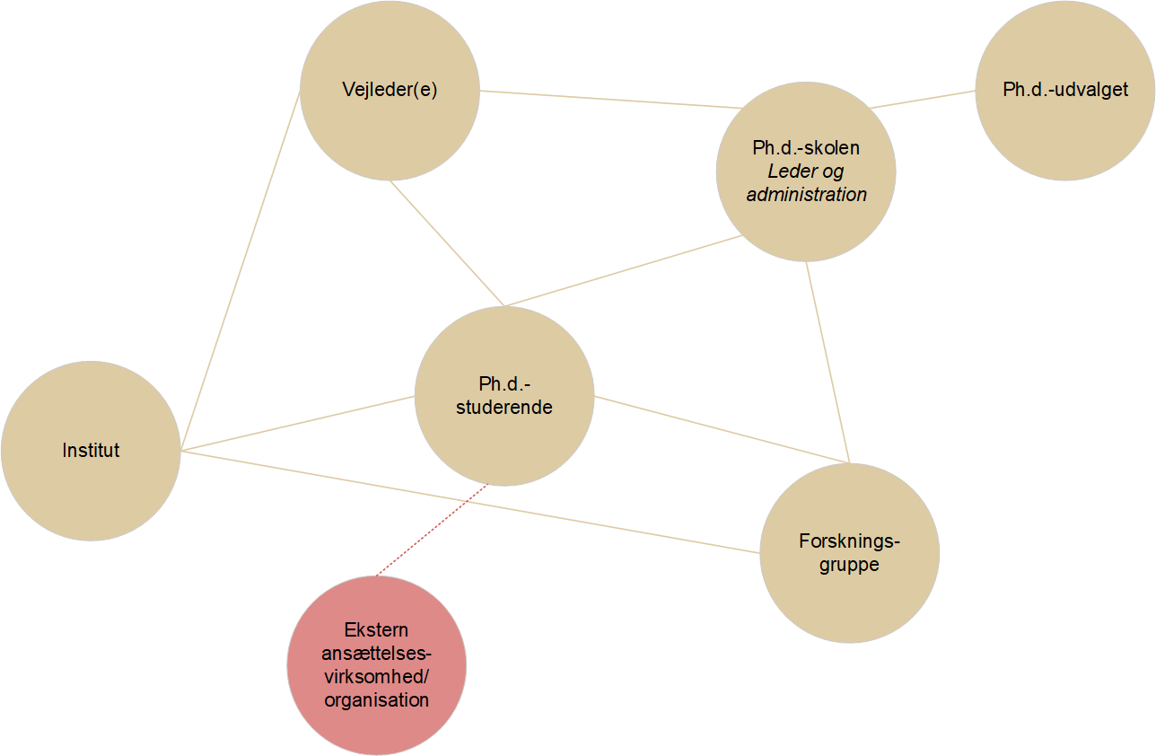 Diagram over din rolle som ph.d.-studerende på SDU