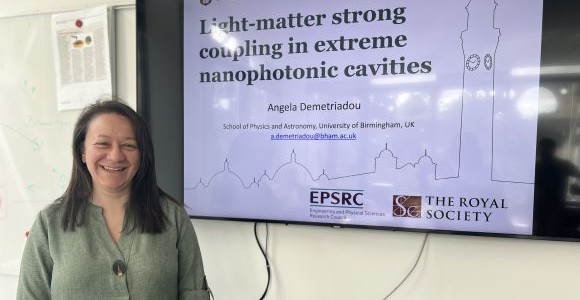 Professor Angela Demetriadou presenting at POLIMA - Centre for Polariton-driven light-matter Interactions