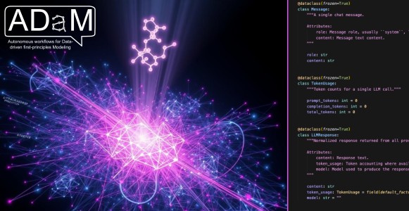 Illustration ADaM - Autonomous workflows for Data-driven first-principles Modeling