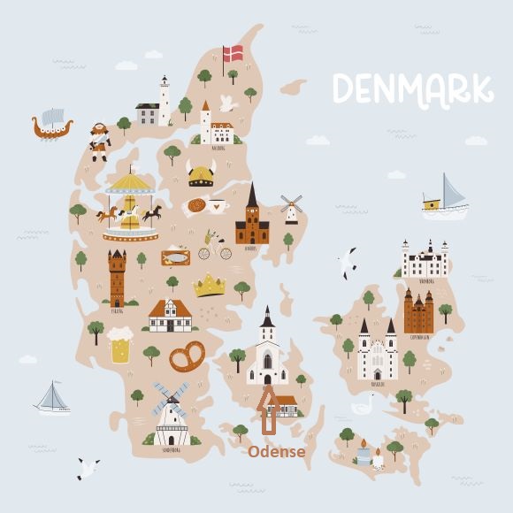 Map of Denmark