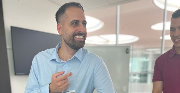Nikolaos Kyvelos after PhD defense
