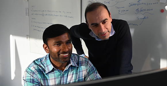 Professor Esmaeil Nadimi and researcher Vinay Gogineni