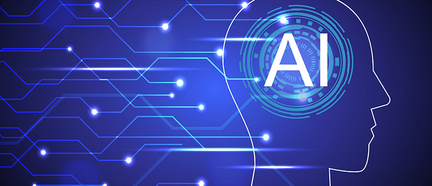 Illustration of human and AI