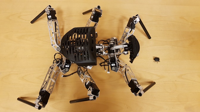 Picture of the multifunctional dung-beetle inspired robot, ALPHA