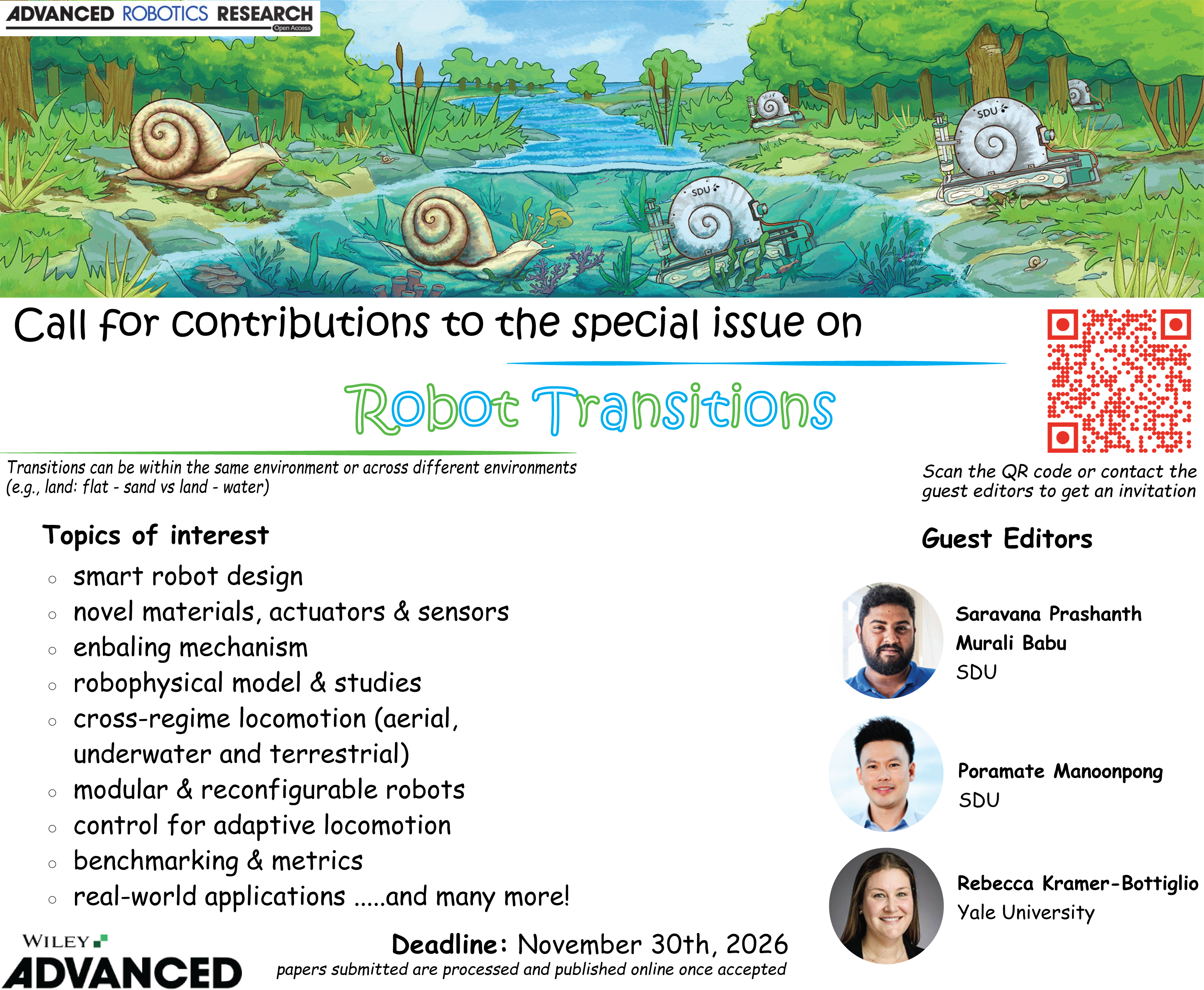 Call for contributions to the special issue on Robot Transitions