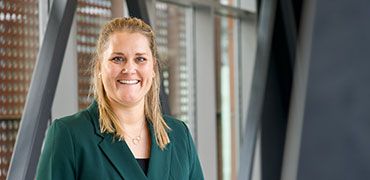 Christina Wegeberg in hallway