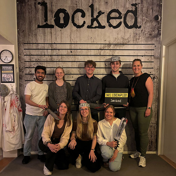 Group photo outside escaperoom