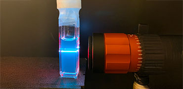 UV light through chemical solution