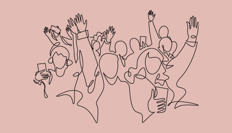 Illustration af en koncert