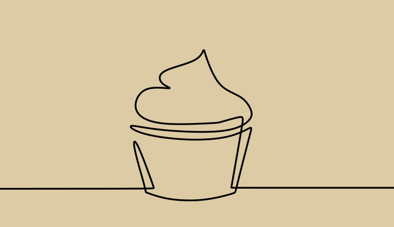 Illustration af cupcake