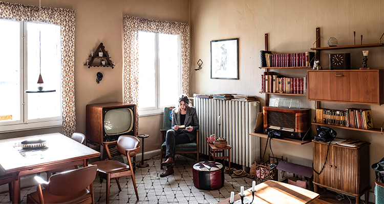 Billede af stuen fra forsorgshjemmet.