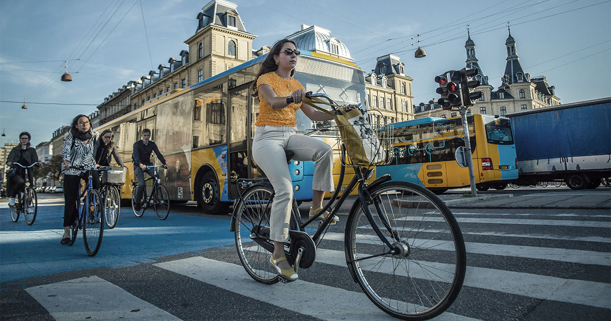 Billedet viser cyklister i København