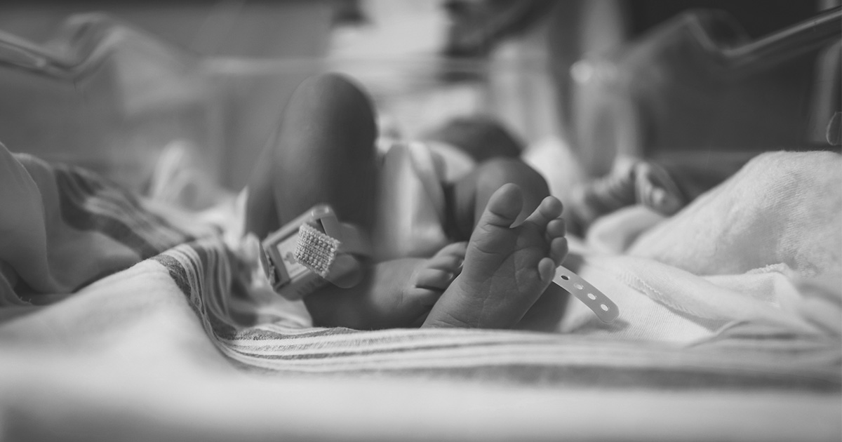 Baby paa foedegangen