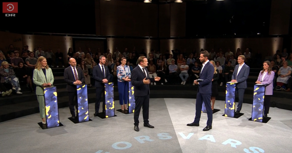 Partilederdebat på DR ifm. afstemningen om forsvarsforholdet med deltagelse af Frederik Waage