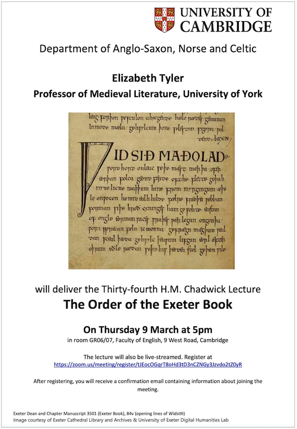 Elizabeth Tyler cambridge talk poster