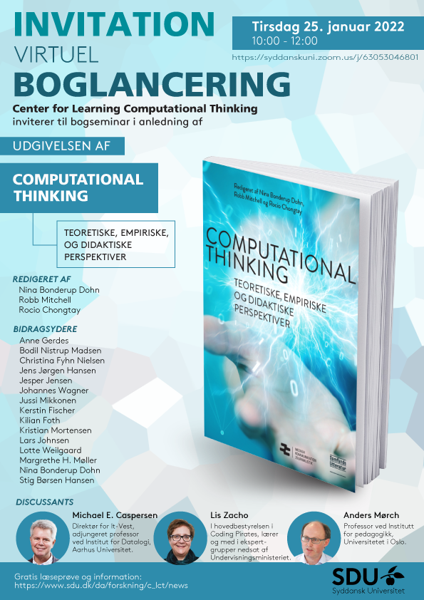 Invitation virtuel boglancering Computaional Thinking januar 2022