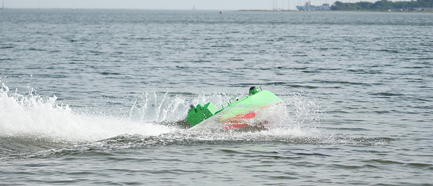 Tidlig udgave a Muslingevagt dronebåd