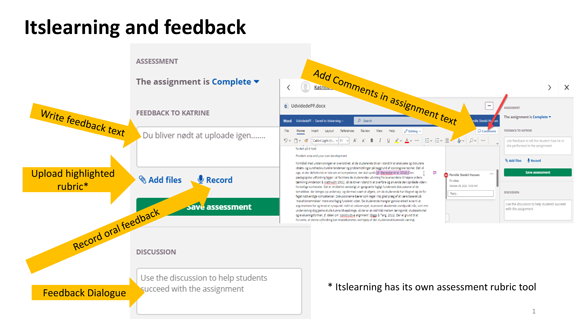 Itslearning and feedback