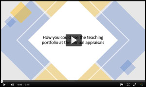 Video - Portfolio use in appraisals
