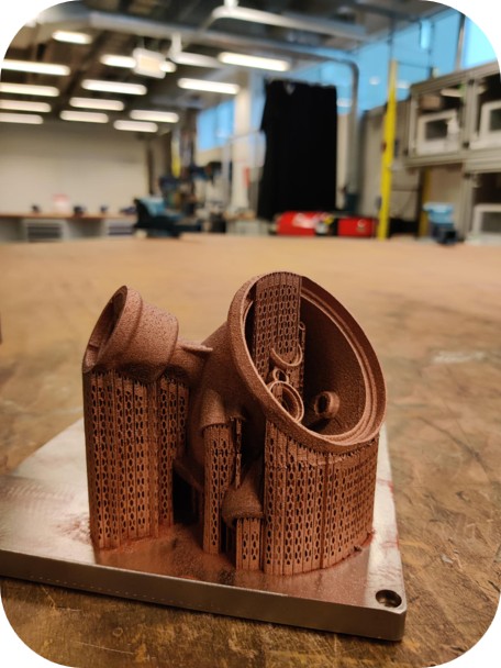 Metal component produced using additive manufacturing