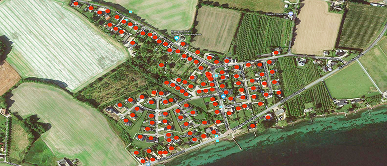 © Google Maps 2018, modified by Jesper Fischer Nielsen & Johan Meinhard Johannesen