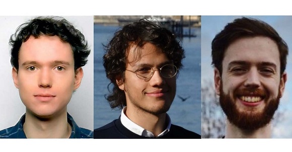The three new PhD students; C. Pfeifer, S. de los Rios & T. Henke